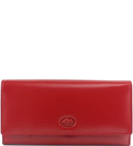 P450 Duży portfel damski El Forrest biglem RFID czerwony