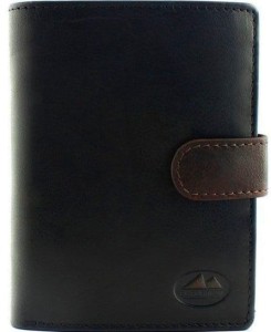 P444 Męski portfel skórzany El Forrest RFID czarny-braz