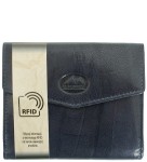 P407 Średni portfel El Forrest skóra naturaln RFID granat