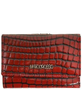 P412 Mały portfel Mato Grosso El Forrest bigiel czerwony wąż 