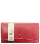 P456 Duży portfel damski El Forrest skórzany zamek czerwony 