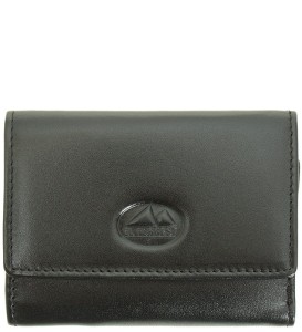 P460 Mały portfel skórzany El Forrest piekiełko czarny