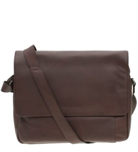 MT05 Torba Sumatra skórzana na laptopa 15"  A4 ciemny brąz 