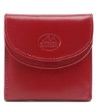 P455 Mały portfel skórzany El Forrest zatrzask czerwony