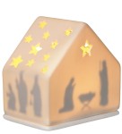 BR02 Lampion Rader domek ceramiczny na tealighty szopka