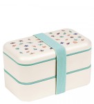 AL53 Zestaw lunch box 3w1 pudełka Petit Jour Paris +łyżeczka morze