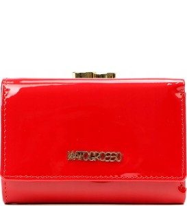 P412 Mały portfel Mato Grosso El Forrest 0579 402 bigiel czerwony lakierowany