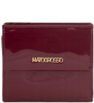 P471 Mały portfel El Forrest zatrzask Mato Grosso 0614 57 bordo lakier