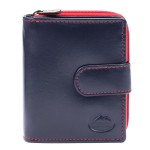 P295 Damski Portfel skórzany El forrest Mato Grosso 0820 34 granatowo czerwony