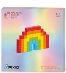 AC13 Klocki Magnetyczne Pixio Rainbow tęcza 63szt.
