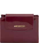 P485 Skórzany średni portfel RFID El Forrest Matogrosso lakierowany bordo