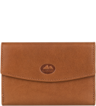 P298 Damski portfel skórzany duży na zamek zatrzask El Forrest potrójny camel