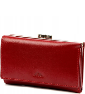 P405 Sredni portfel skórzany El forrest czerwony gładki2  