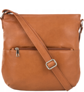 SE32 torebka listonoszka skórzana klasyczna prosta El Forrest miękka skóra  brąz