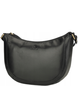 SE26 torebka listonoszka skórzana klasyczna półokrągła na ramię el Forrest czarna