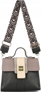 D29 Ego Creativity torebka listonoszka skórzana 2 paski kuferek z klapką