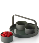 BP22 Taca z miskami zestaw 3szt. Philippi CLARA stal malowana emaliowana