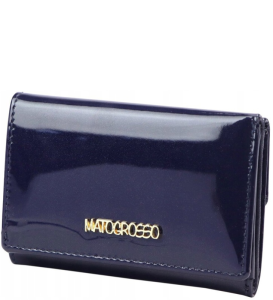 P303 Damski skórzany portfel marki El Forrest granat lakier