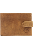 P204 B Mały skórzany męski portfel El Forrest RFID brąz 5