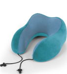 GB14 PODUSZKA PODRÓŻNA TURYSTYCZNA kołnierz ZAGŁÓWEK GABOL ECO Memory Foam niebeiski