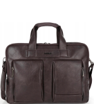 GB25 Gabol torba dwukomorowa na laptopa 15,6' biznesowa eko skóra brąz