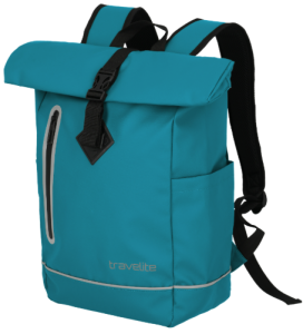 PL214 Plecak Travelite rolowany podręczny Canvas niebieski