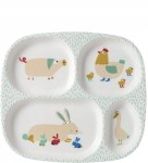 AL09 Talerz z melaminy 4w1 lekki MAISON PETIT JOUR PARIS wz.26 Farma