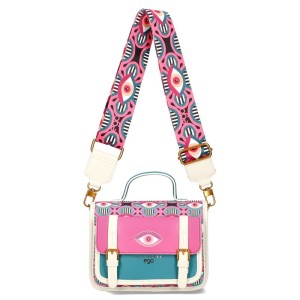 D55 torebka mała listonoszka EGO ILLUSIA psychodelic z oczami oko 2 paski wz.02