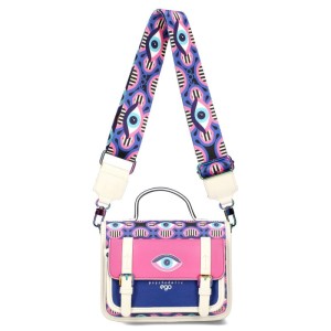 D55 torebka mała listonoszka EGO ILLUSIA psychodelic z oczami oko 2 paski wz.04