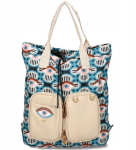 D57 EGO torebka plecak saszetka 3w1rozkładana torba turystyczna Beige