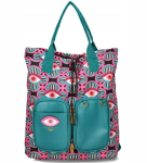 D57 EGO torebka plecak saszetka 3w1rozkładana torba turystyczna Turquoise