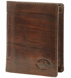 P486 Mały męski portfel skórzany El Forrest brąz cieniowany