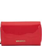 P484 Skórzany damski portfel RFID El Forrest Matogrosso lakierowany duży czerwony