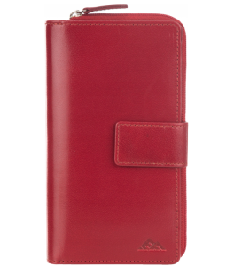 P403 Duży damski skórzany portfel El Forrest czerwony
