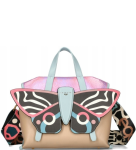 D66 Ego Chomatica torebka plecak 2w1 listonoszka kuferek z motylem i pasem wz.06