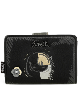 A54 średni portfel Anekke na zamek zatrzask seria Mademoiselle wz.26  Nature Koko