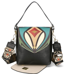 D88 torebka EGO skóra naturalna listonoszka z szerokim i wąskim pasem wz.01