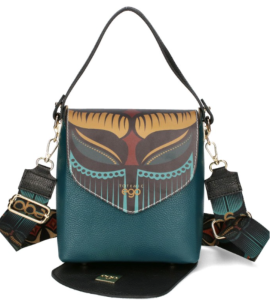 D88 torebka EGO skóra naturalna listonoszka z szerokim i wąskim pasem wz.06