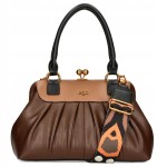 D100 Ego dwustronna torebka kuferek z biglem vintage retro odpinany motyl