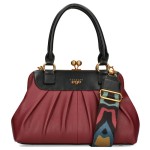 D100 Ego dwustronna torebka kuferek z biglem vintage retro odpinany motyl