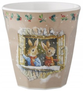 AL38 Kubkek z melaminy Peter Rabbit Christmas 220ml Petit Jour Paris święta
