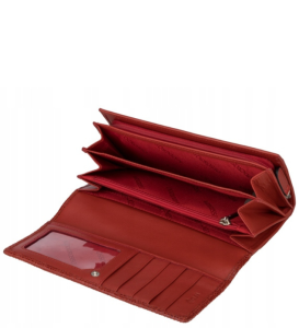 P466 Duży portfel damski El Forrest zamek mato grosso lakierowany