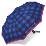 Y41 Benetton parasol automatyczny niebieski półautomat MINI AC CHECKS