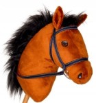 S03 Hobby Horse koń na kiju pluszowy bezpieczny atest CE konik na patyku