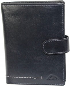 P205 El Forrest portfel skóra naturalna niebieski granat