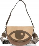 D30 Ego Seven Senses torebka listonoszka skórzana 3 paski półksiężyc oko