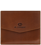 P407 Średni portfel El Forrest skóra naturalna RFID damski męski zatrzask