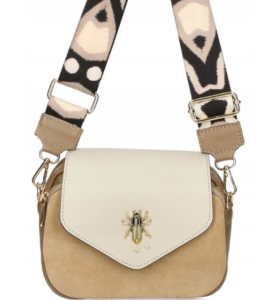 D94 torebka EGO skóra naturalna listonoszka 2 wymiennymi klapkami 2 paskami