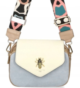 D94 torebka EGO skóra naturalna listonoszka 2 wymiennymi klapkami 2 paskami