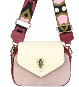 D94 torebka EGO skóra naturalna listonoszka 2 wymiennymi klapkami 2 paskami